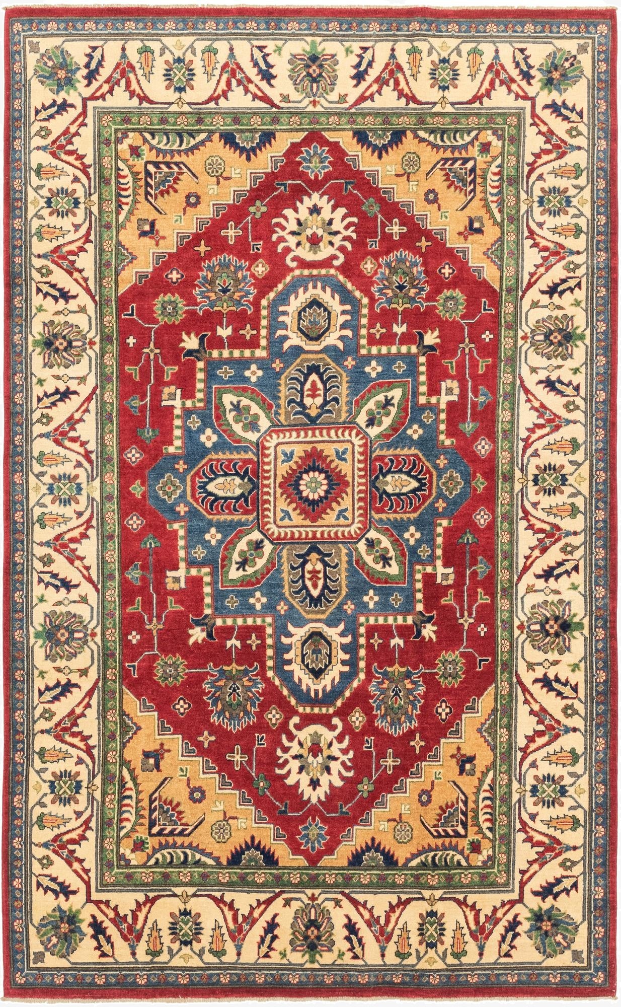 6' 6 x 10' 6  Hand Knotted Kazak Rug