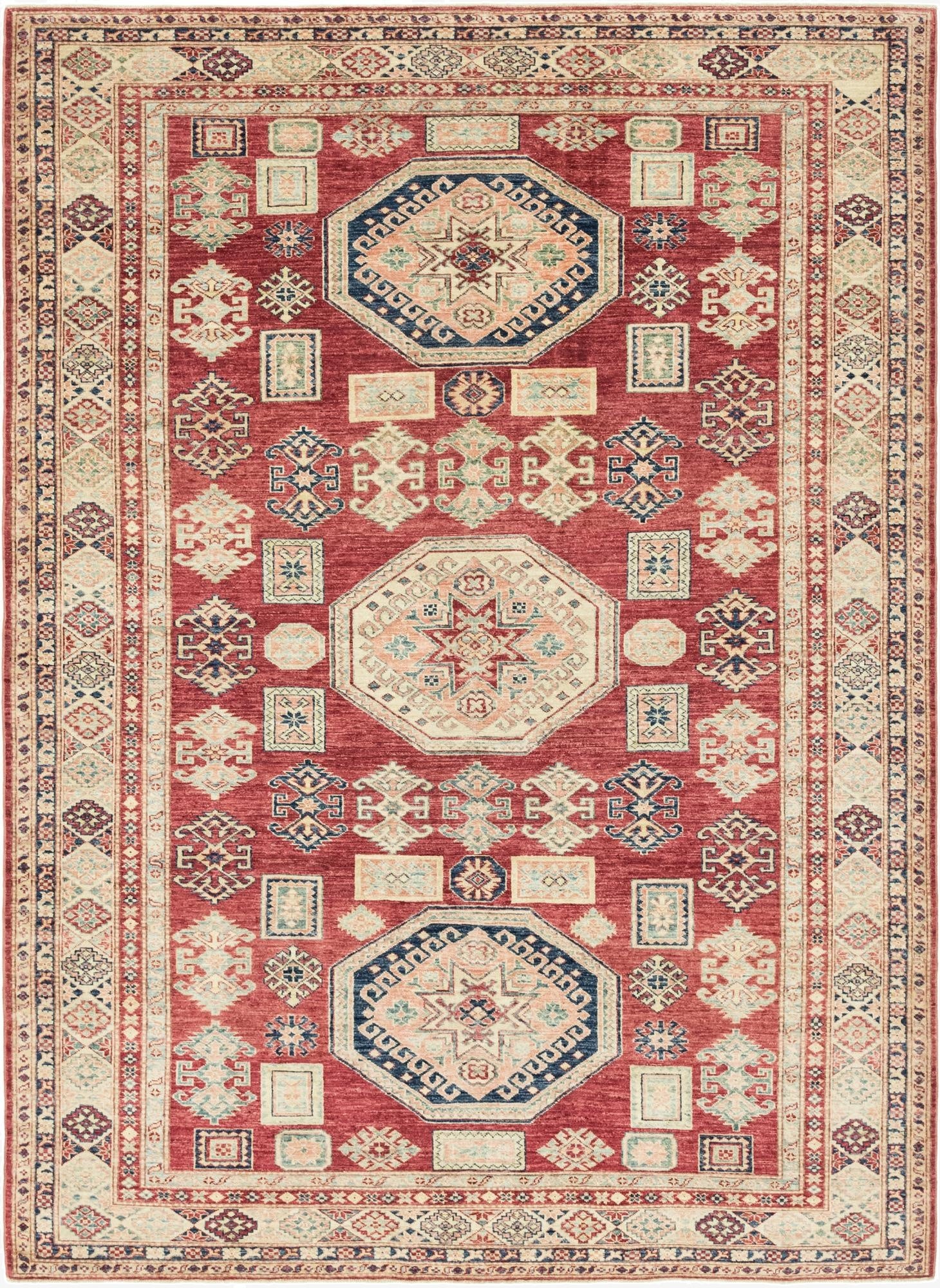 6' 9 x 9' 3  Hand Knotted Kazak Oriental Rug