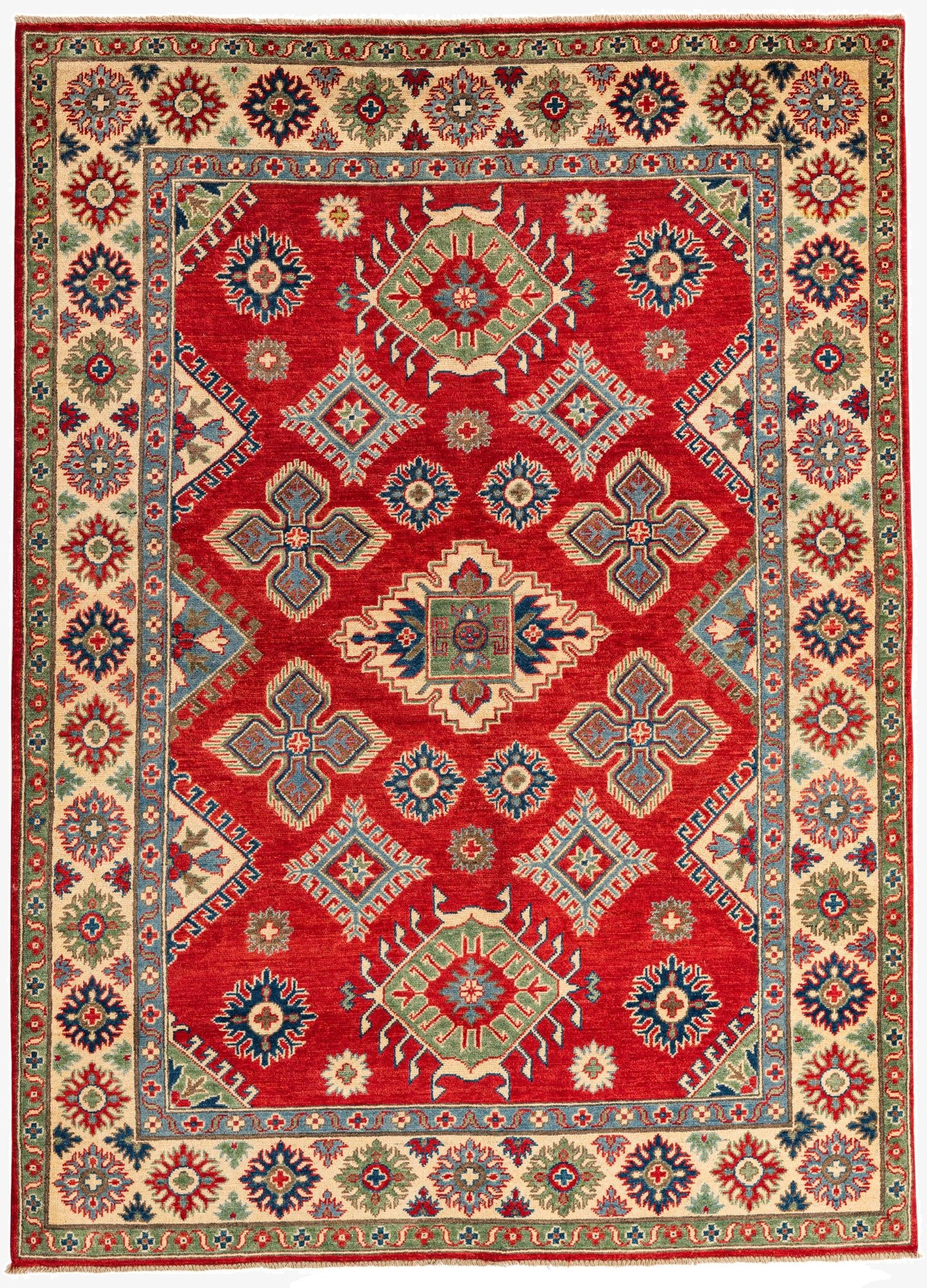 5' 10 x 8'  Hand Knotted Kazak Rug