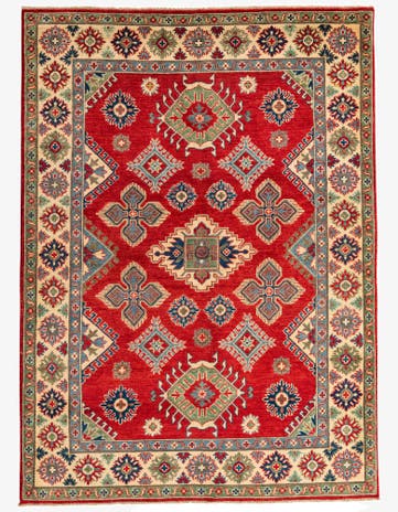 5' 10 x 8' Hand Knotted Kazak Rug