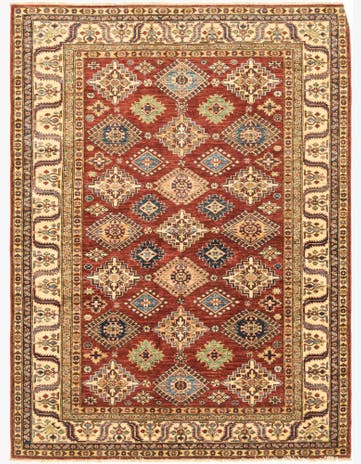 5' 7 x 7' 9 Hand Knotted Kazak Oriental Rug