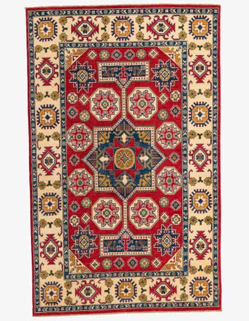 5' 10 x 9' 5 Hand Knotted Kazak Rug
