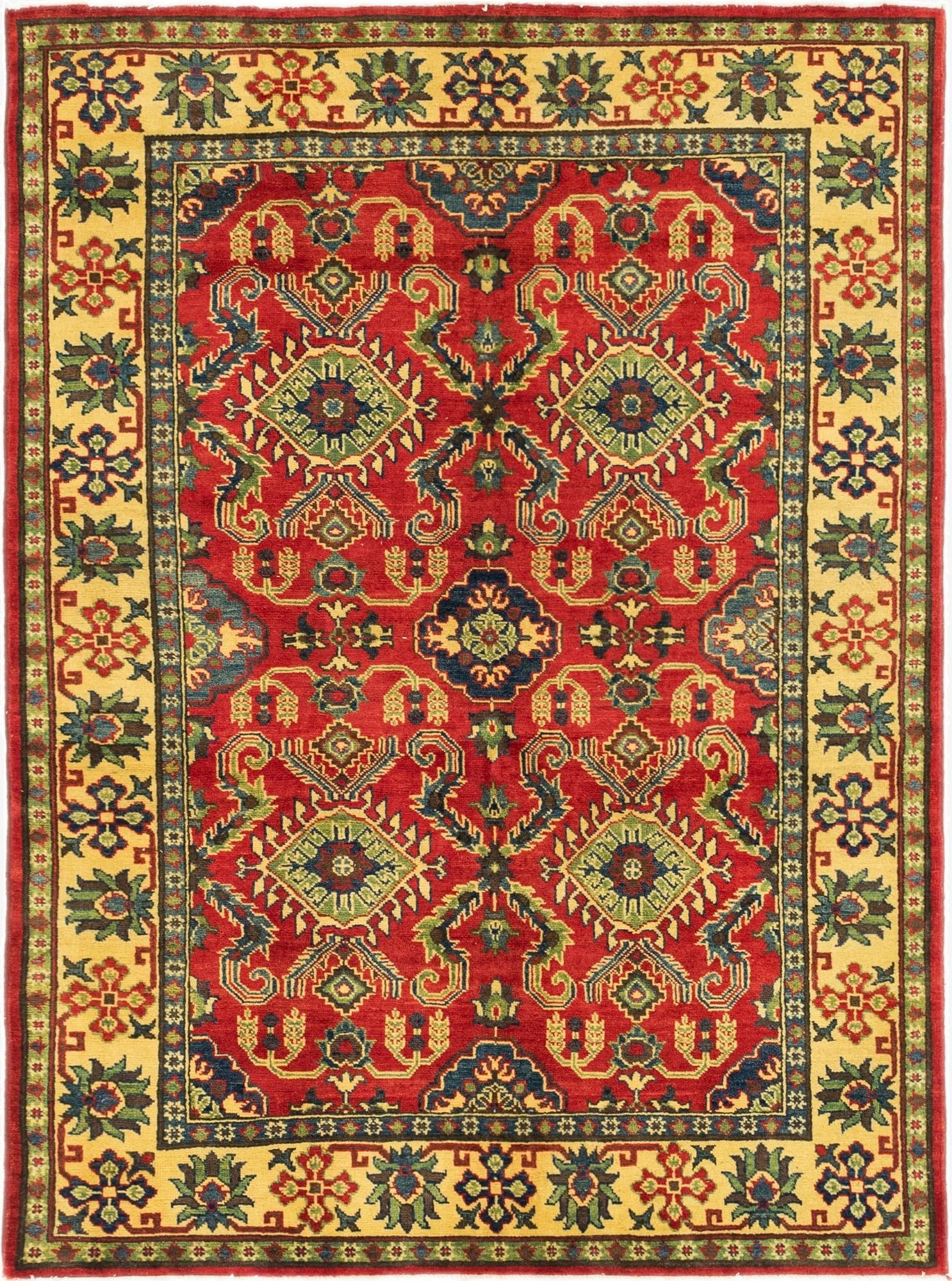 5' x 6' 9  Hand Knotted Kazak Rug