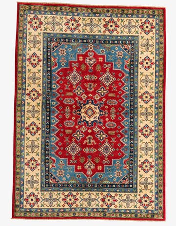 5' 7 x 7' 10 Hand Knotted Kazak Rug