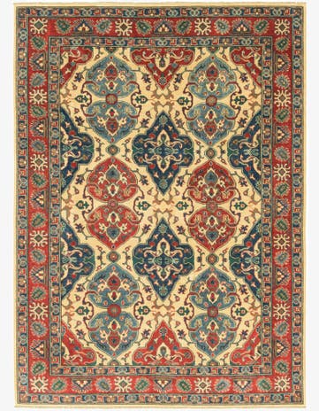6' 8 x 9' 4 Hand Knotted Kazak Rug