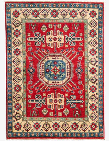 5' x 6' 10 Hand Knotted Kazak Rug