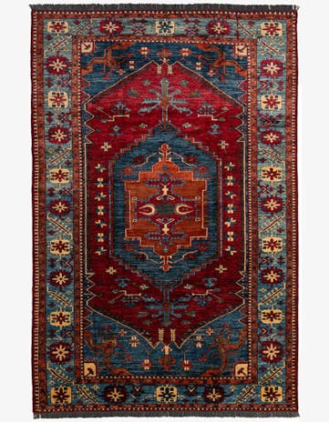 6' 8 x 10' 3 Hand Knotted Kazak Wool Rug