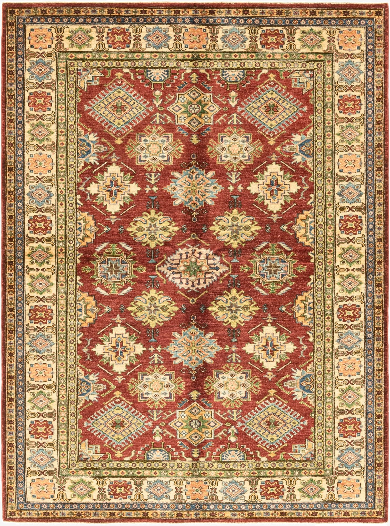 6' x 8' 3  Hand Knotted Kazak Oriental Rug