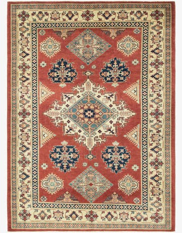 6' 3 x 8' 7 Hand Knotted Kazak Rug