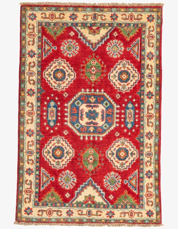 2' 8 x 4' Hand Knotted Kazak Rug