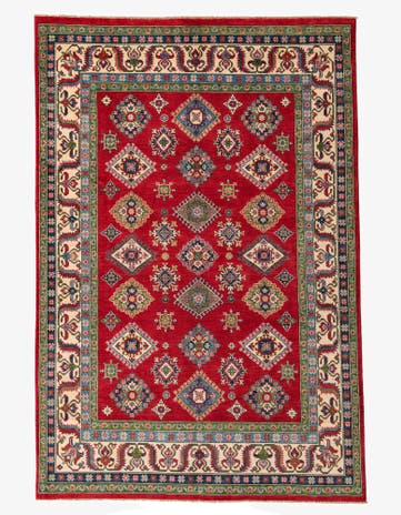 6' 6 x 9' 8 Hand Knotted Kazak Rug