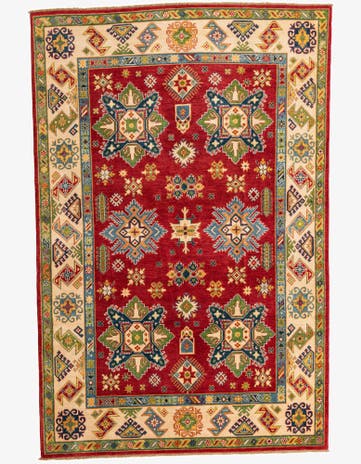 6' 6 x 10' Hand Knotted Kazak Rug