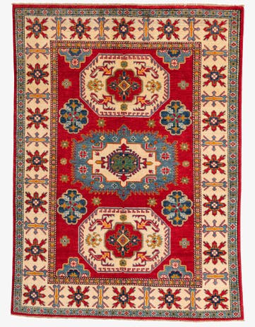 4' 10 x 6' 8 Hand Knotted Kazak Rug