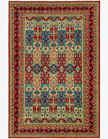 6' 6 x 9' 8 Hand Knotted Kazak Rug