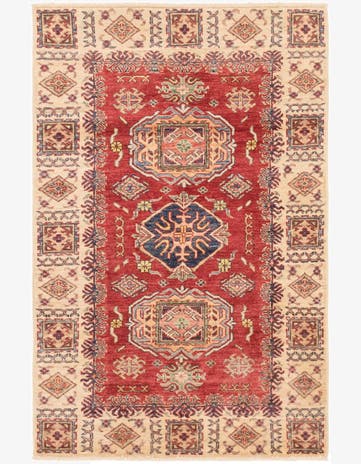 3' 1 x 4' 11 Hand Knotted Kazak Oriental Rug