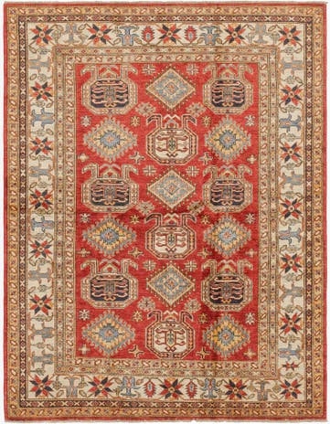 6' 1 x 7' 11 Hand Knotted Kazak Oriental Rug