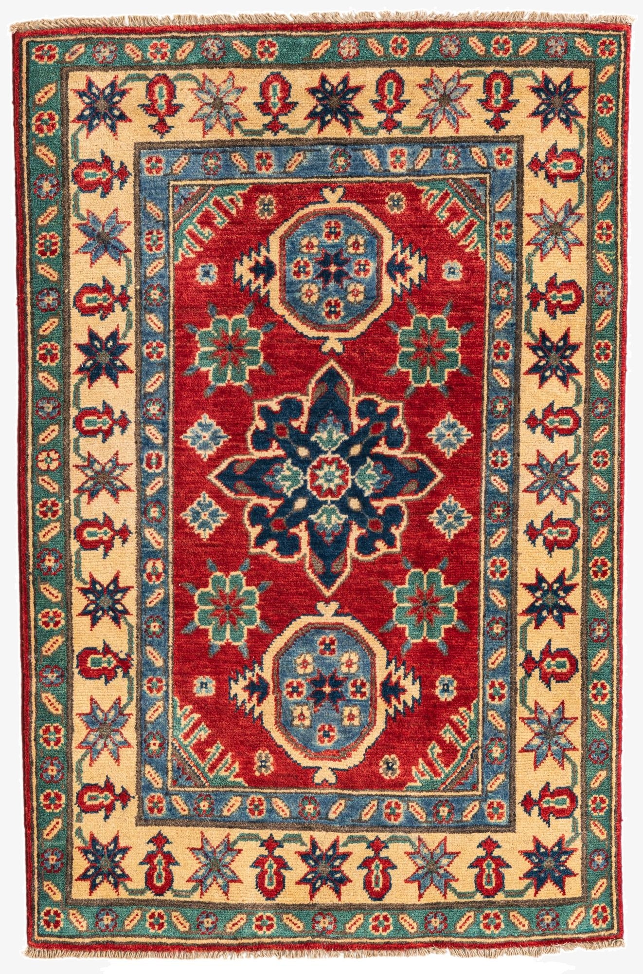 2' 9 x 4' 3  Hand Knotted Kazak Rug