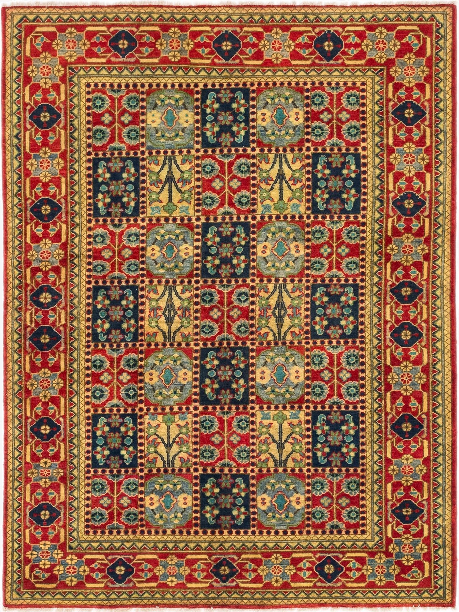 5' x 6' 7  Hand Knotted Kazak Rug