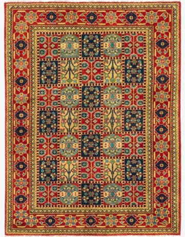 5' x 6' 7 Hand Knotted Kazak Rug