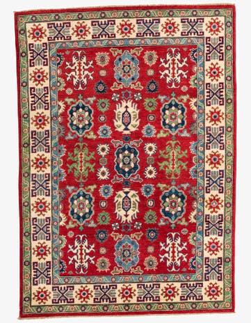 5' x 7' Hand Knotted Kazak Rug