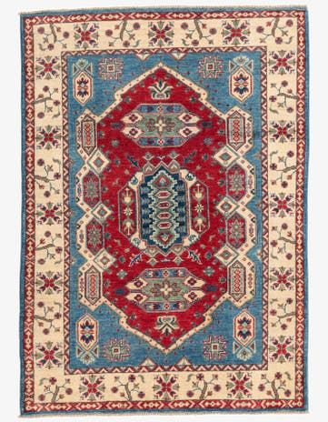4' 1 x 5' 9 Hand Knotted Kazak Rug