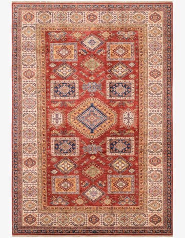 6' 6 x 9' 8 Hand Knotted Kazak Oriental Rug