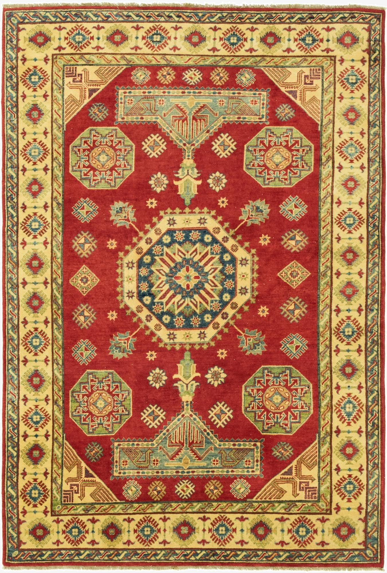 6' x 9'  Hand Knotted Kazak Rug
