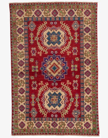 3' 4 x 5' 1 Hand Knotted Kazak Rug