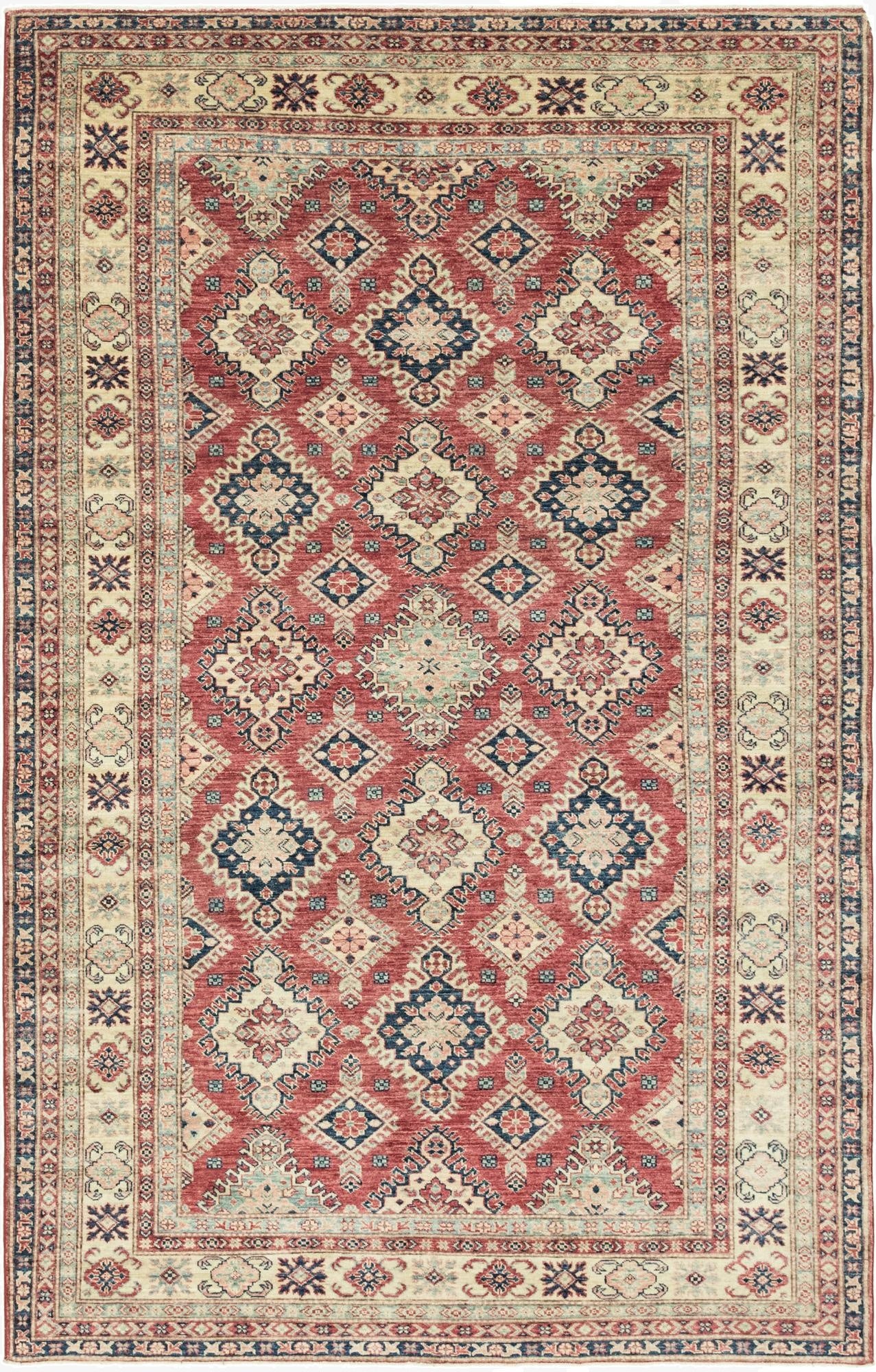 6' 4 x 10' 3  Hand Knotted Kazak Oriental Rug