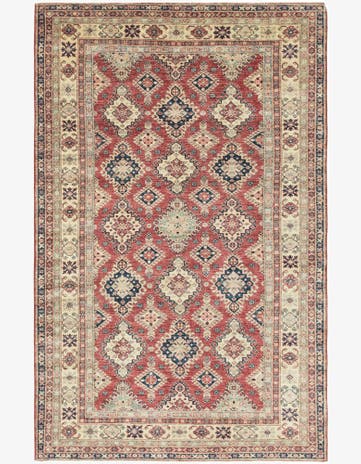 6' 4 x 10' 3 Hand Knotted Kazak Oriental Rug