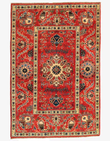 5' 1 x 6' 2 Hand Knotted Kazak Rug