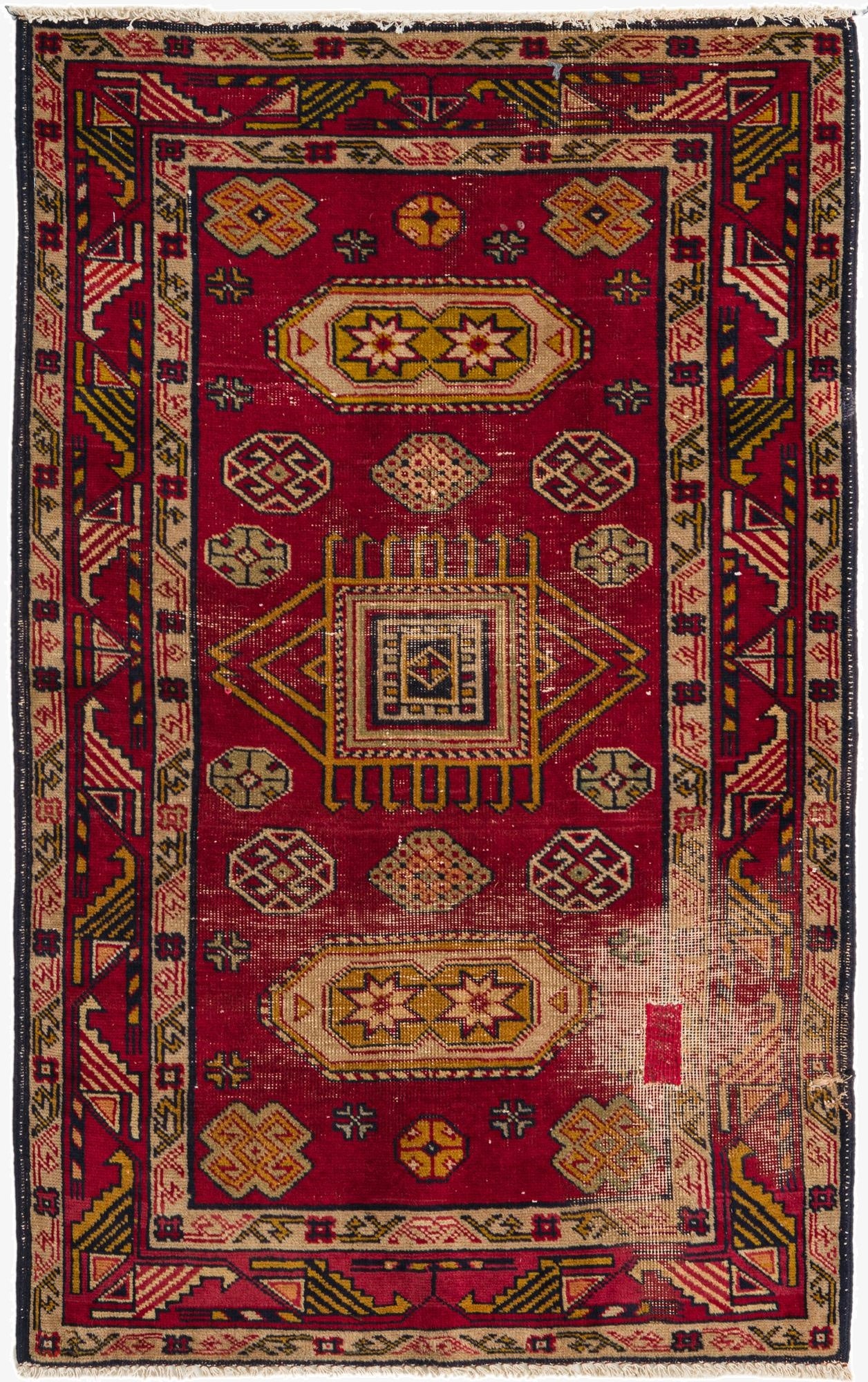 2' 8 x 4' 4  Hand Knotted Kazak Persian Wool Rug