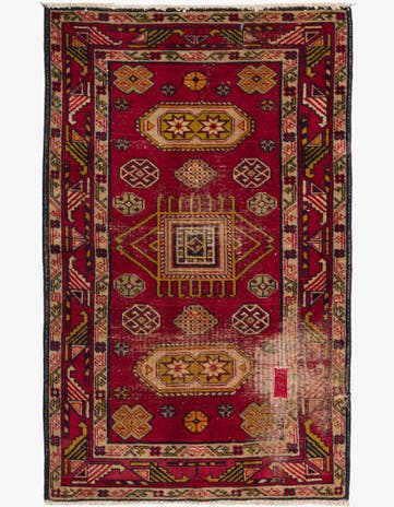 2' 8 x 4' 4 Hand Knotted Kazak Persian Wool Rug