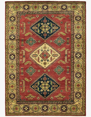 6' 9 x 9' 8 Hand Knotted Kazak Rug