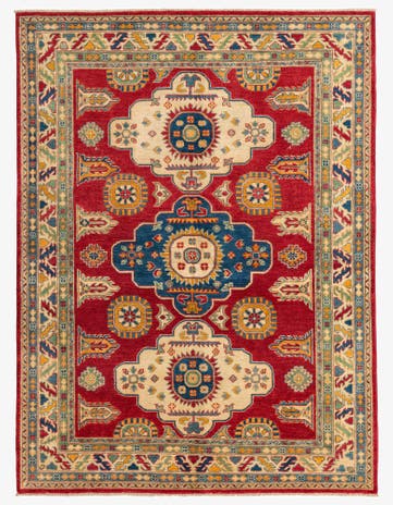 5' 9 x 7' 8 Hand Knotted Kazak Rug