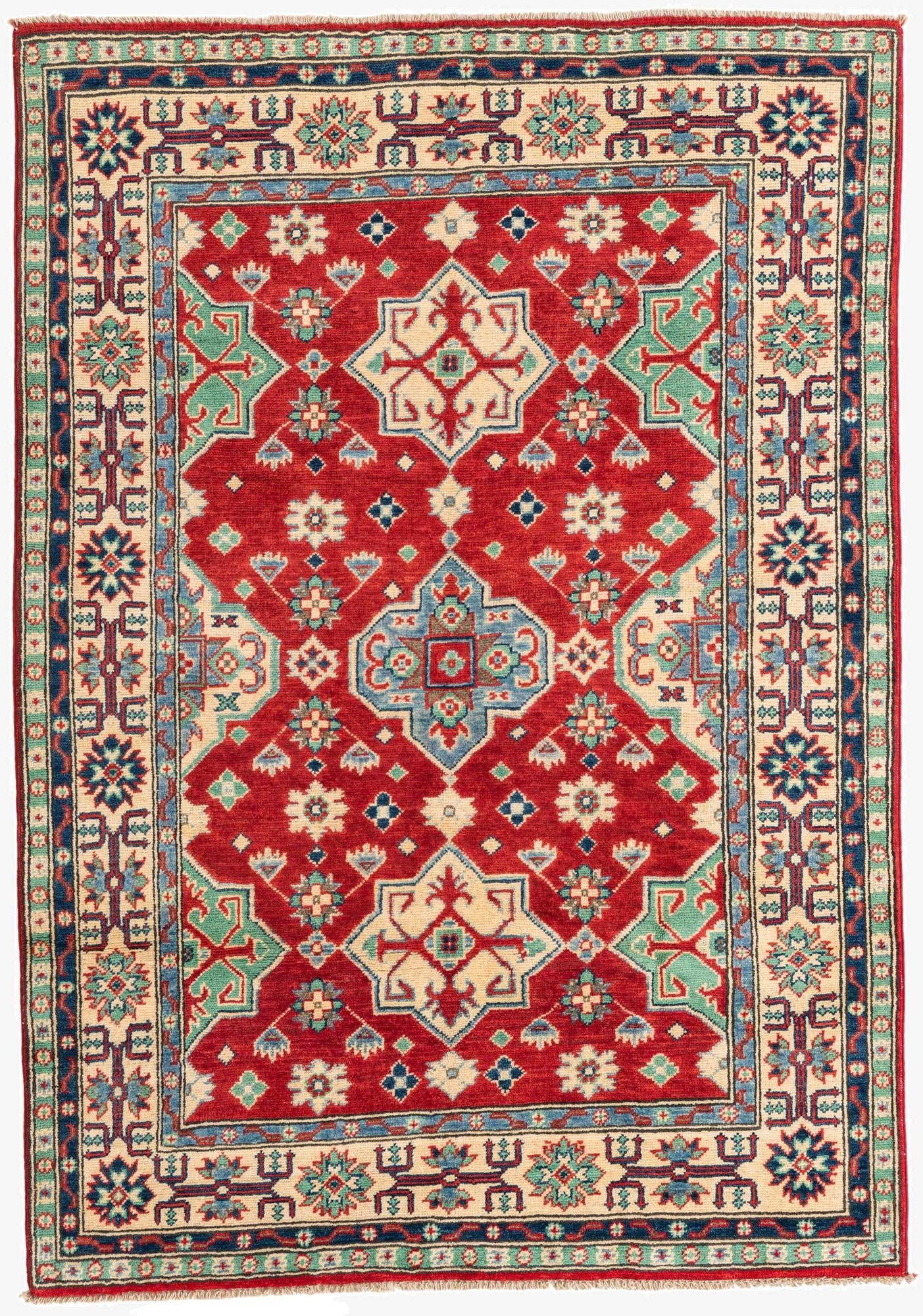 3' 10 x 5' 7  Hand Knotted Kazak Rug