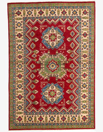 6' 8 x 9' 10 Hand Knotted Kazak Rug