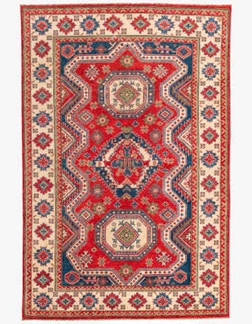 6' 6 x 9' 9 Hand Knotted Kazak Rug