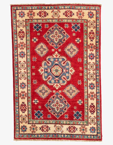 2' 7 x 4' Hand Knotted Kazak Rug