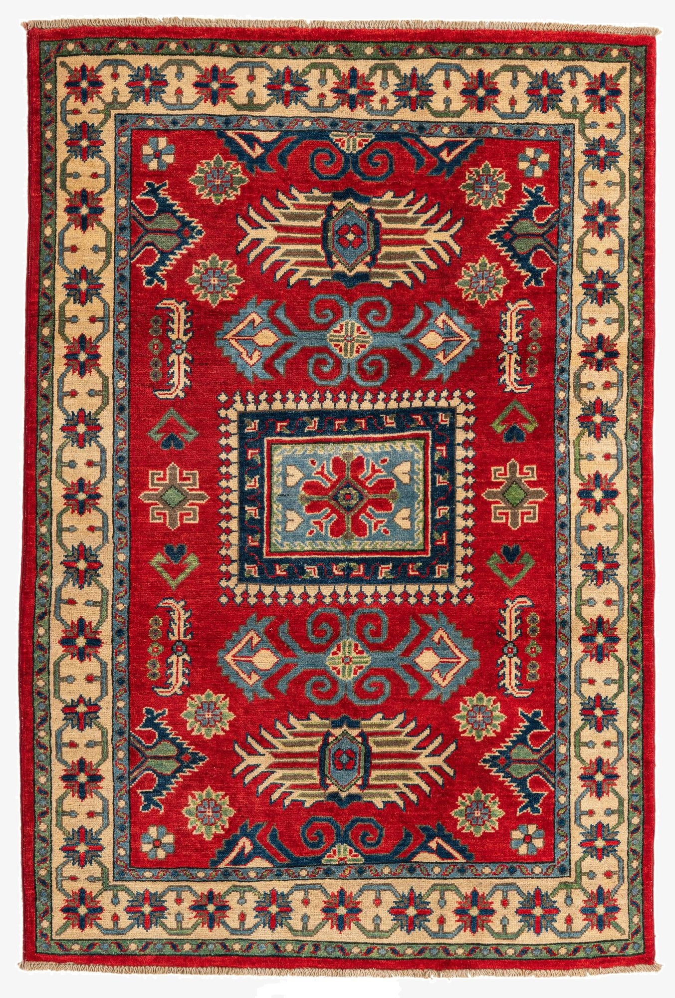 4' x 6'  Hand Knotted Kazak Rug