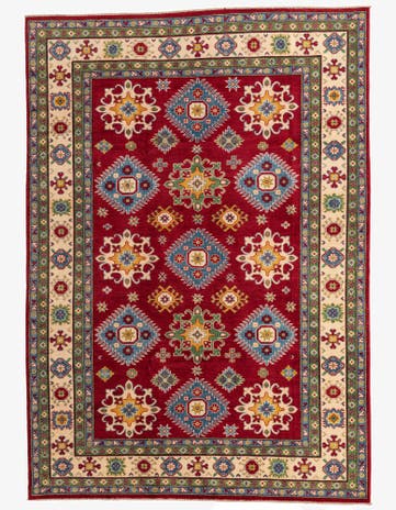 6' 9 x 9' 6 Hand Knotted Kazak Rug