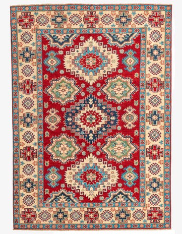 6' 10 x 9' 9 Hand Knotted Kazak Rug
