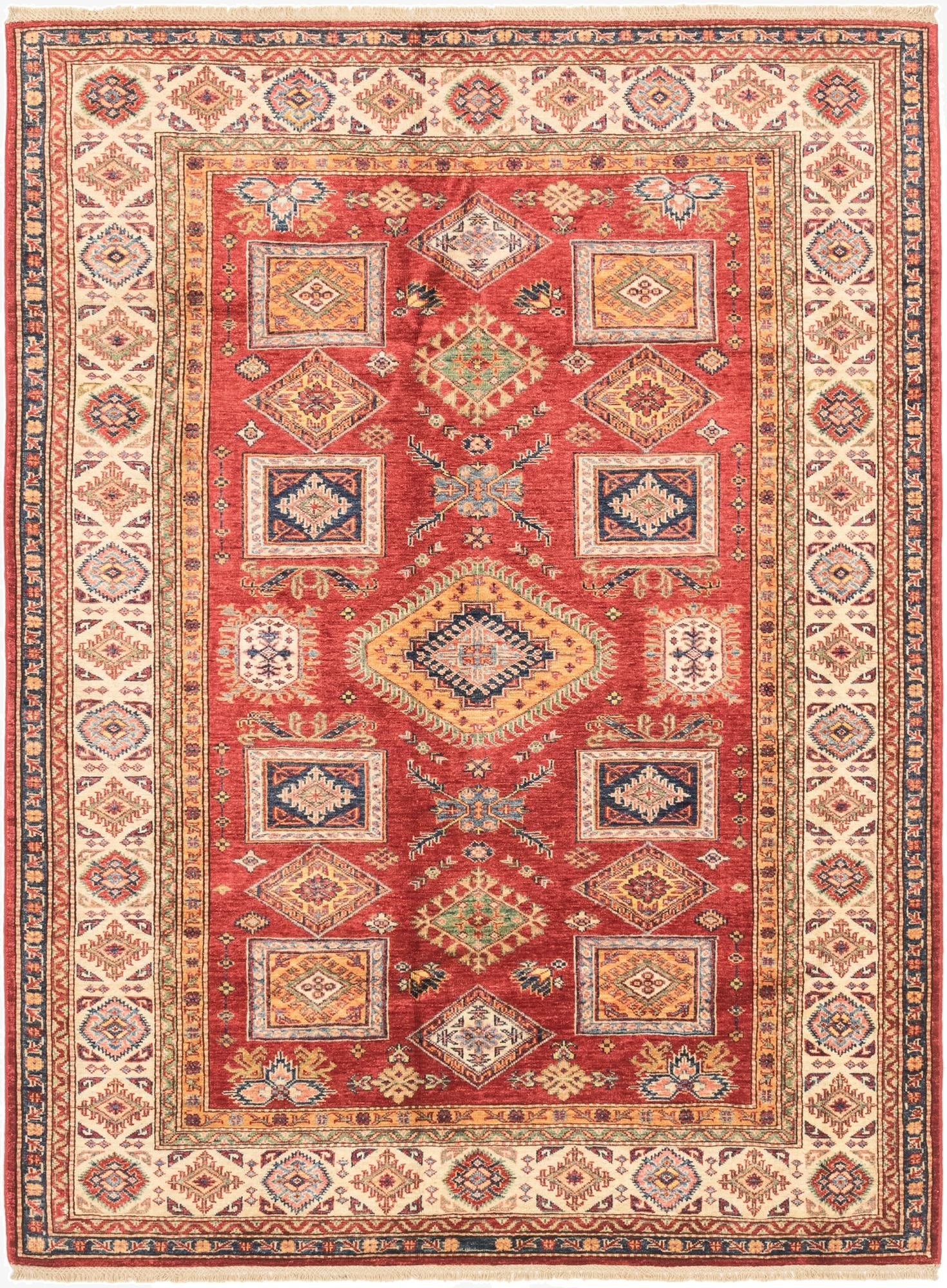 5' 10 x 7' 10  Hand Knotted Kazak Oriental Rug