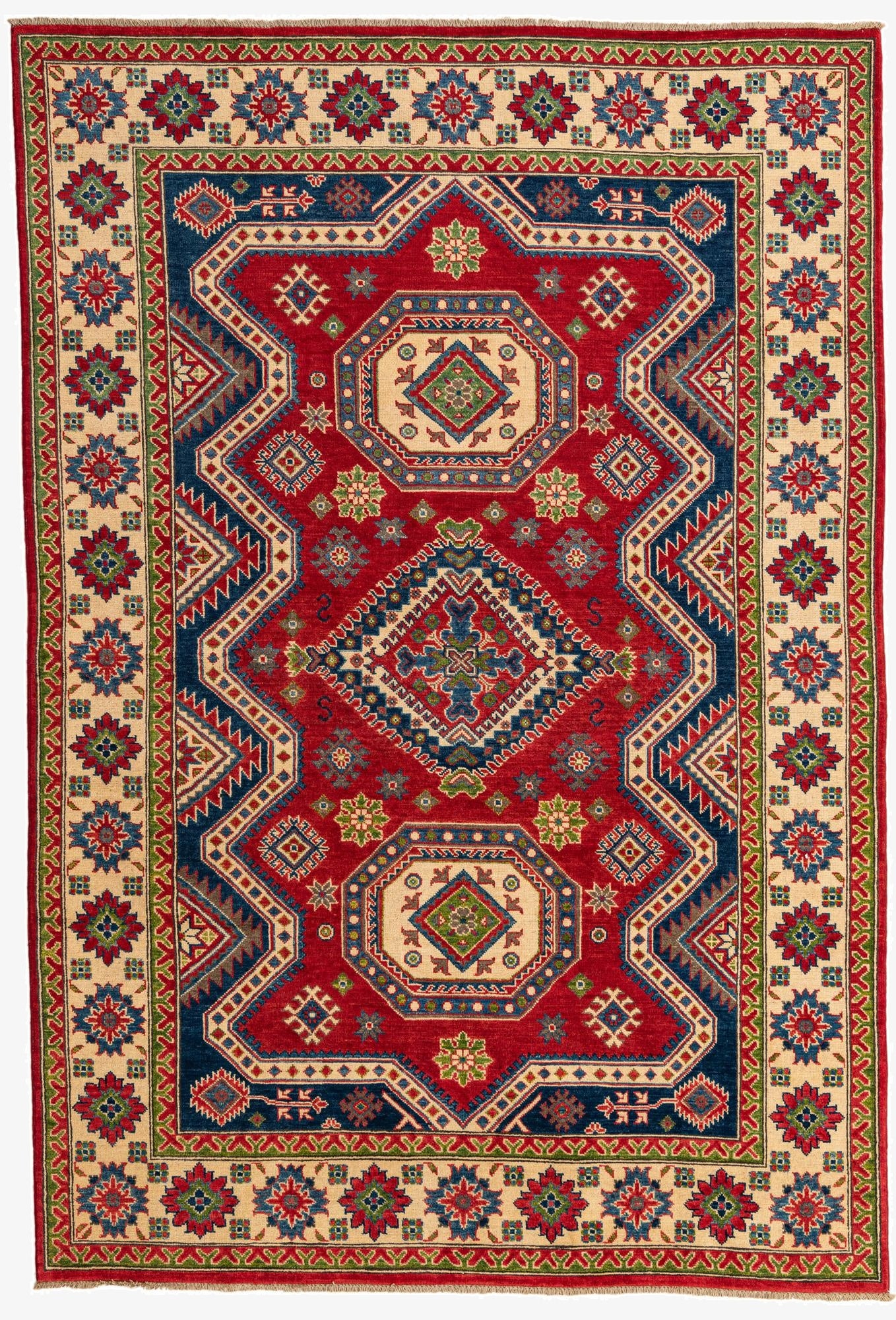 6' x 9'  Hand Knotted Kazak Rug