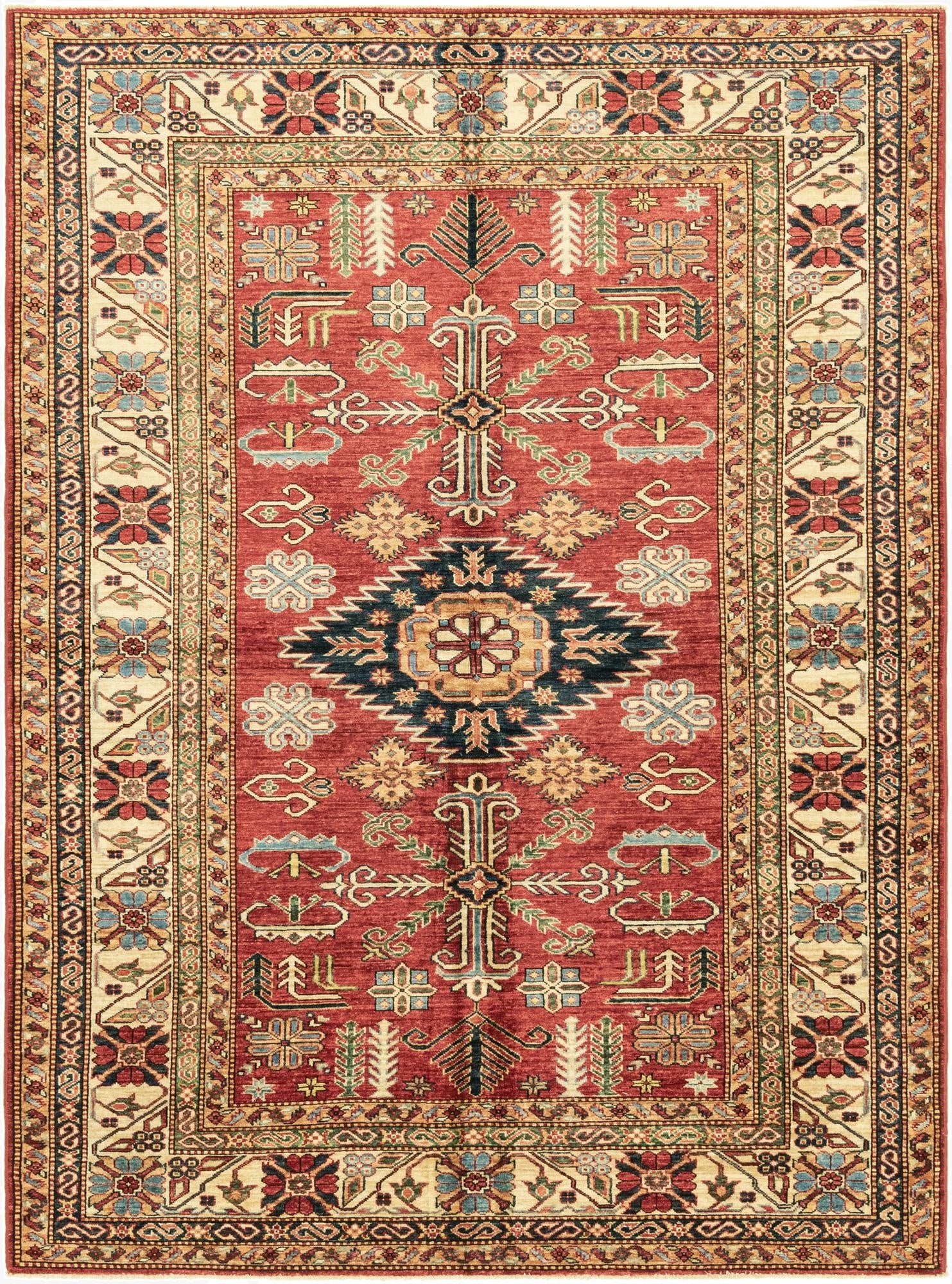 6' x 8' 2  Hand Knotted Kazak Oriental Rug