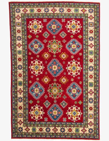 6' 5 x 9' 10 Hand Knotted Kazak Rug