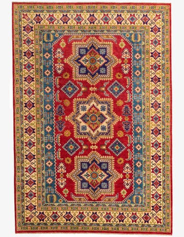 6' 9 x 9' 8 Hand Knotted Kazak Rug
