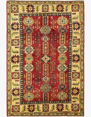 5' 6 x 8' 7 Hand Knotted Kazak Rug