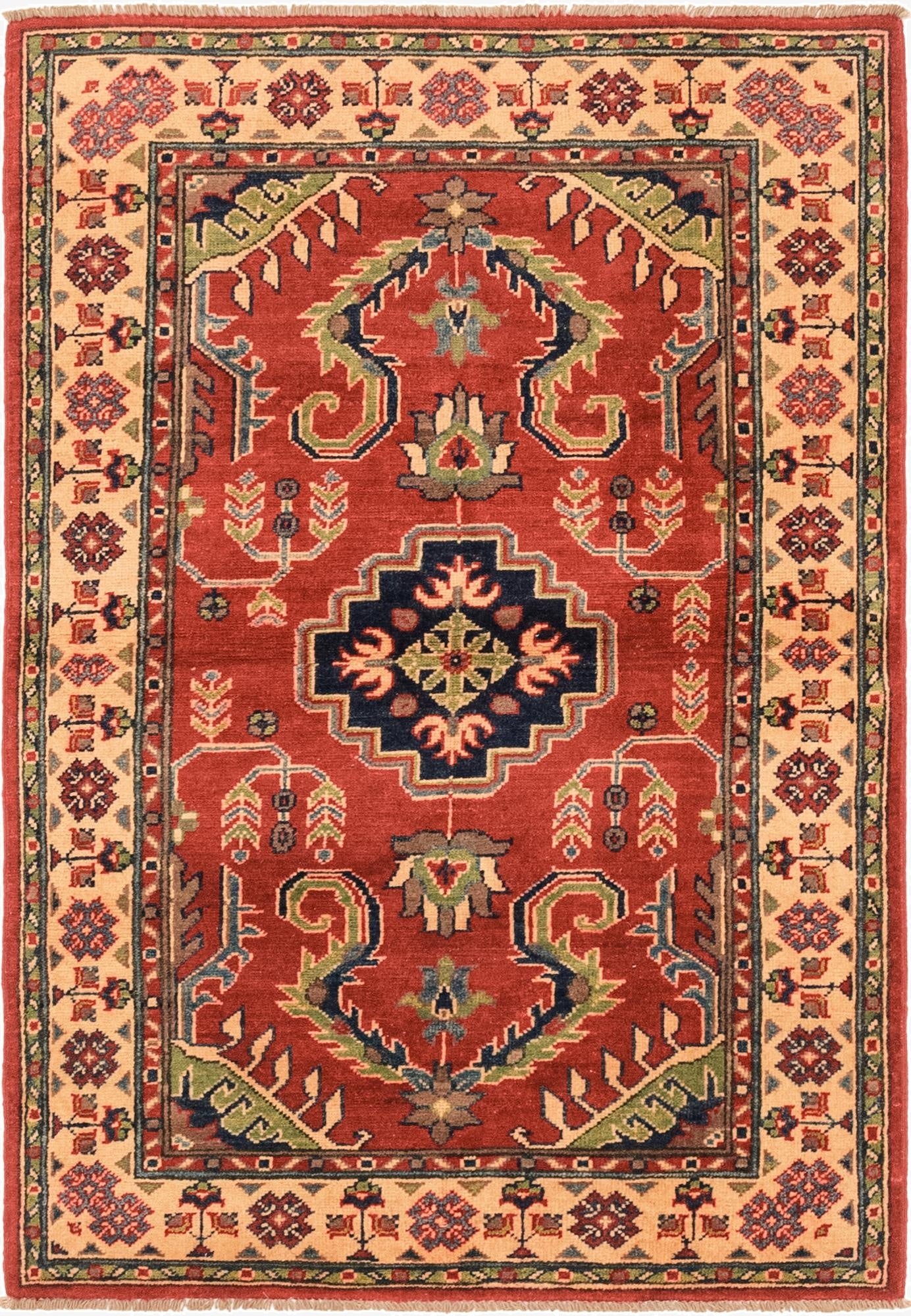 3' 4 x 5'  Hand Knotted Kazak Rug