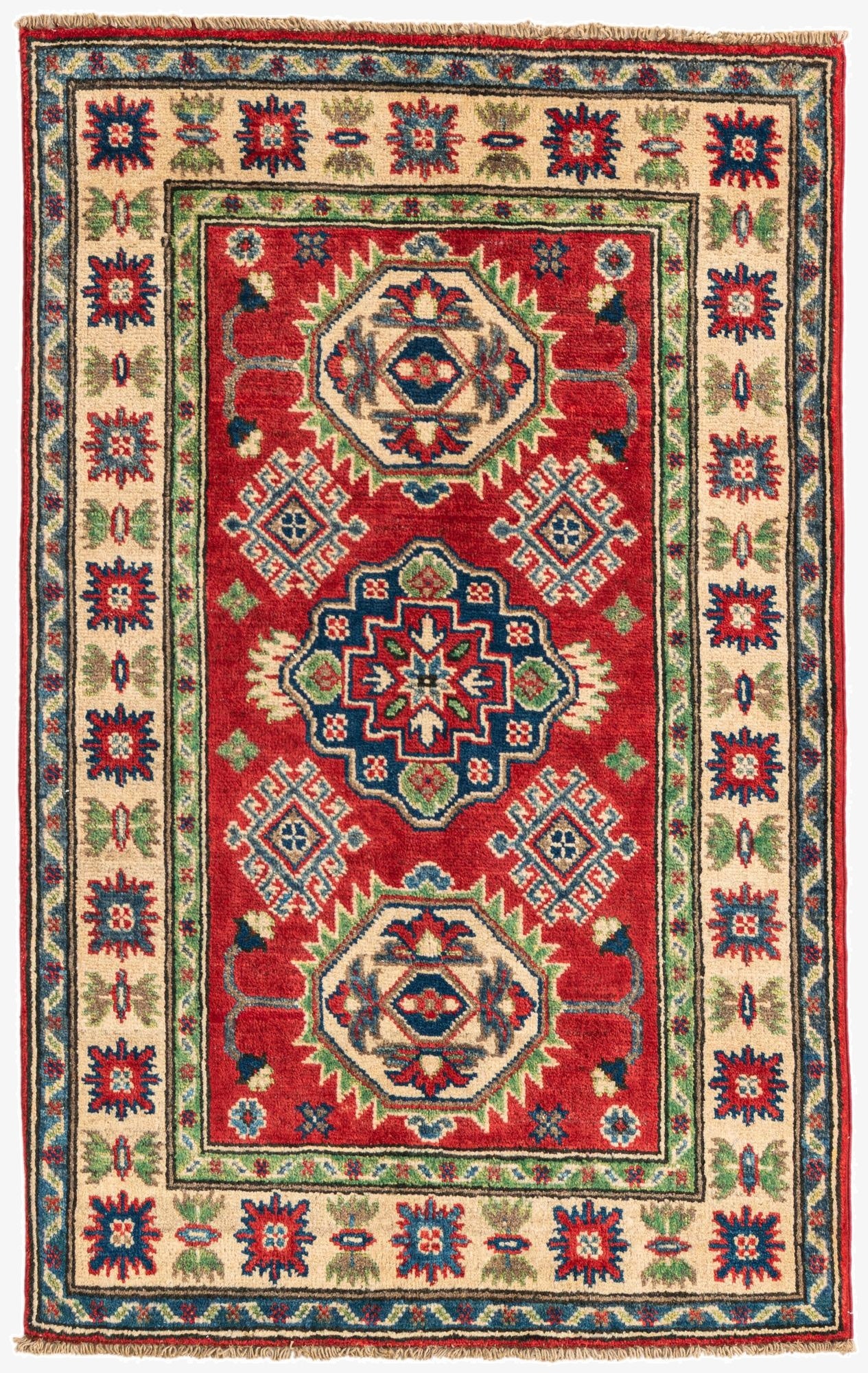 2' 7 x 4' 2  Hand Knotted Kazak Rug